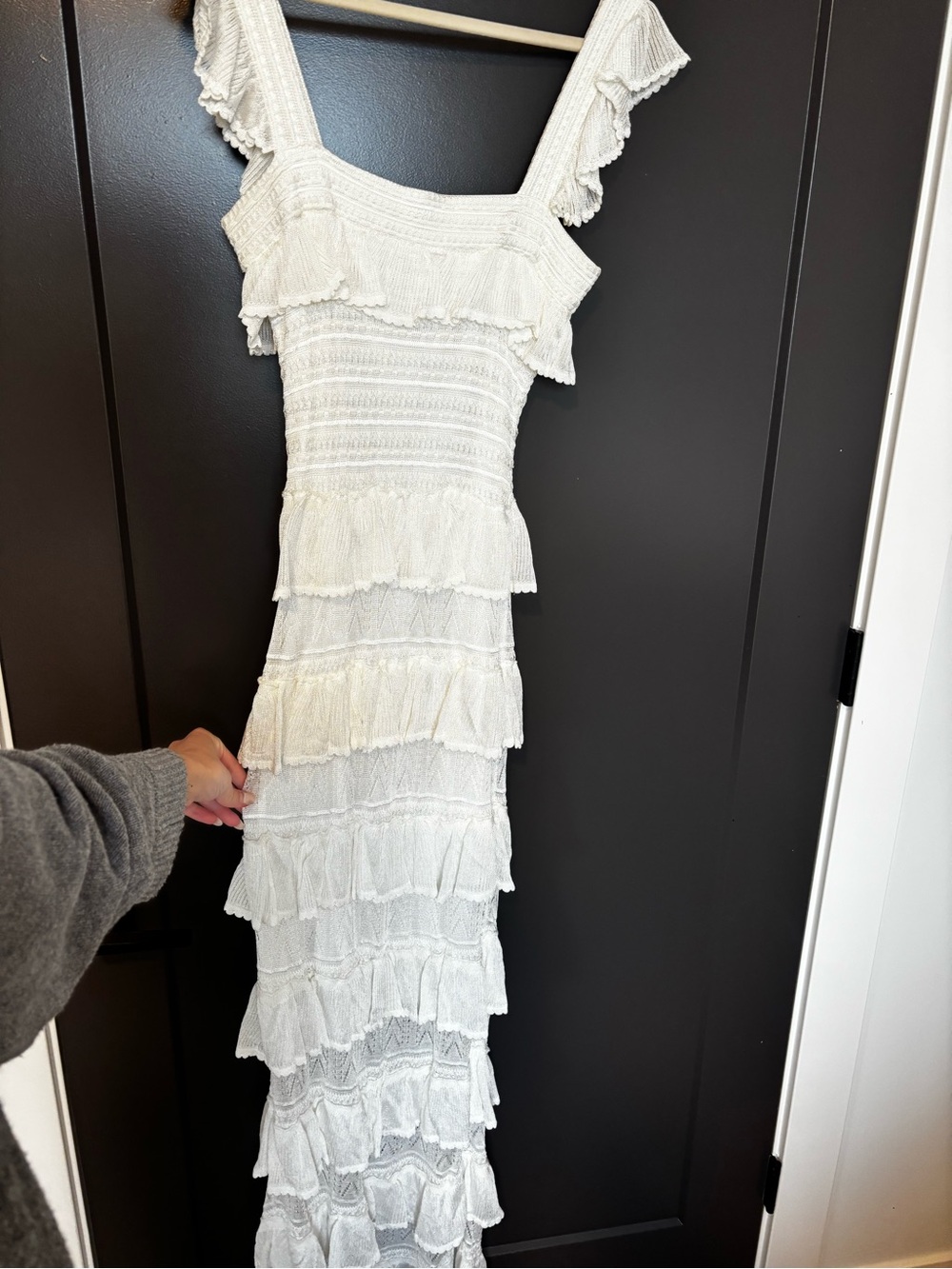 Tiered Maxi Dress in White - Picture 4 of 6